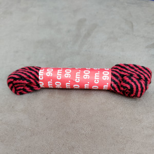 90cm red and black flat laces