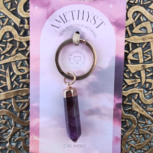 Amethyst Crystal Keyring