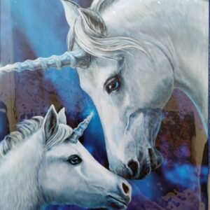 Sacred Love Unicorn Mum and Foal Canvas by Anne Stokes